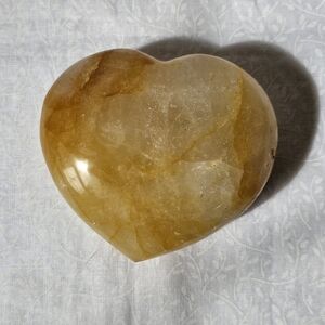 Golden Healer Crystal Heart